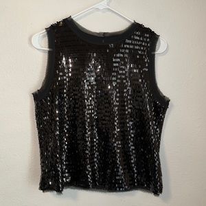 black sequin top